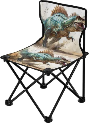 Portable Camping Folding Chairs Foldable Chair Small Spinosaurus Lightweight Backpacking Outdoor Outside Fishing