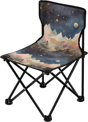 Portable Camping Folding Chairs Foldable Chair Small Starry Moutain Lightweight Backpacking Outdoor Outside Fishing