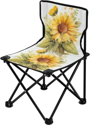 Portable Camping Folding Chairs Foldable Chair Small Sunflower 3 Lightweight Backpacking Outdoor Outside Fishing