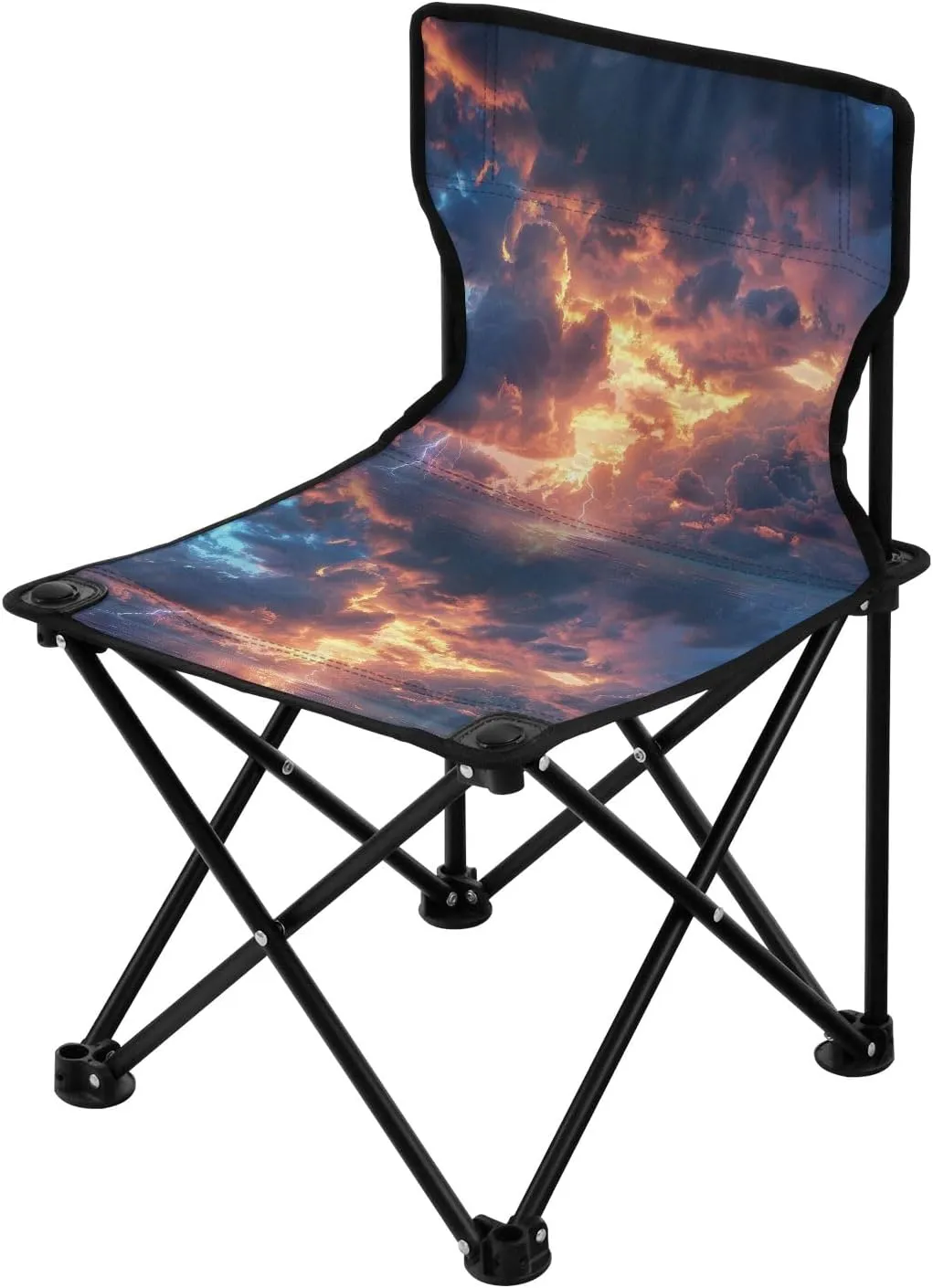Portable Camping Folding Chairs Foldable Chair Small Thundering Lightning Lightweight Backpacking Outdoor Outside Fishing