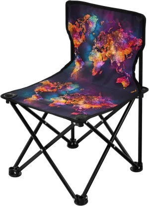 Portable Camping Folding Chairs Foldable Chair Small World Map Fire Lightweight Backpacking Outdoor Outside Fishing
