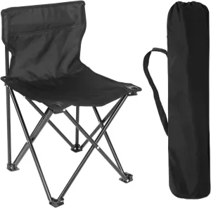 Portable Camping Quad Chair with no arm, Collapsible Anti-Slip Padded Oxford Cloth Stool for Beach, Hiking, Fishing, Picnic, Carry Bag Included (Small)