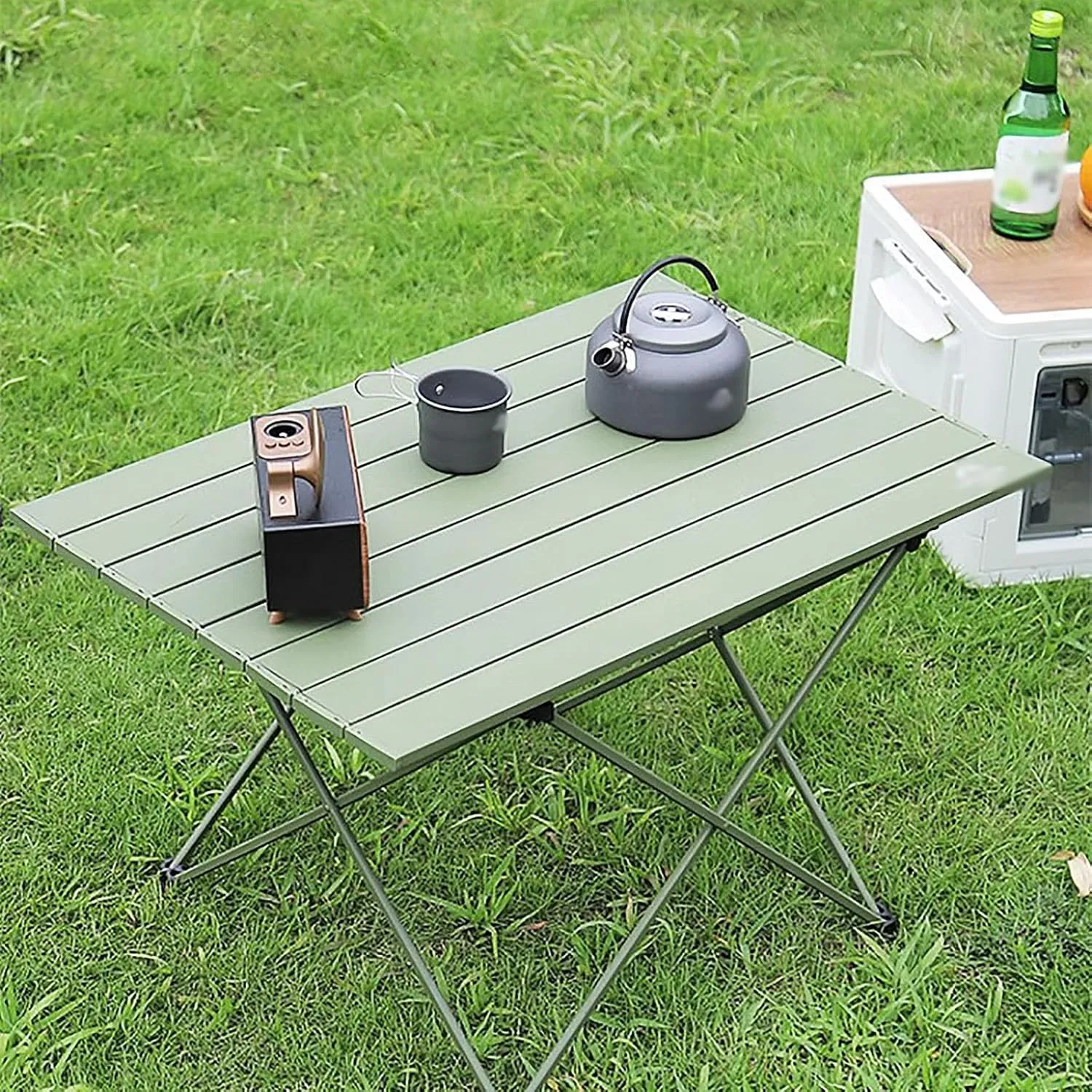 Portable Camping Table, Foldable Camping Table, Camping Table, Suitable for Outdoor Cooking, Hiking, Travel, Picnic (Size : Small)