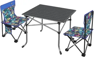 Portable Camping Table Folding Camp Tables Lightweight Aluminum Table Perfect for Camping Beach Backyards BBQ Party (Color : A)