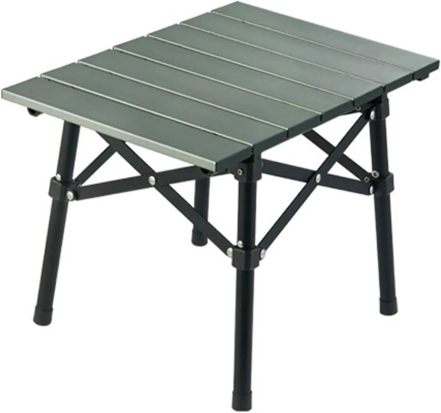 Portable Camping Table, Ultralight Aluminum Folding Beach Table Camp for Camping Hiking Outdoor Picnic,Pine Frost Green