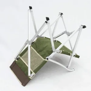 Portable Chairs Outdoor Portable Fishing Chair Folding Camping Chairs Garden High Back Recliner for Picnic Beach Hiking BBQ (Color : Green)