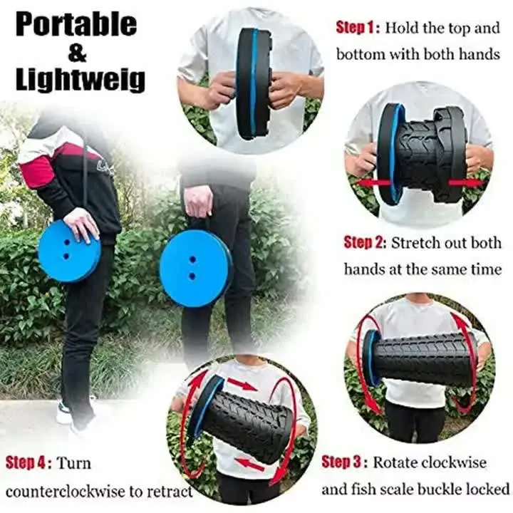 Portable Collapsible Telescopic Stool - Foldable, Lightweight, Adjustable, and Compact Camping Chair (Sky blue-Black)