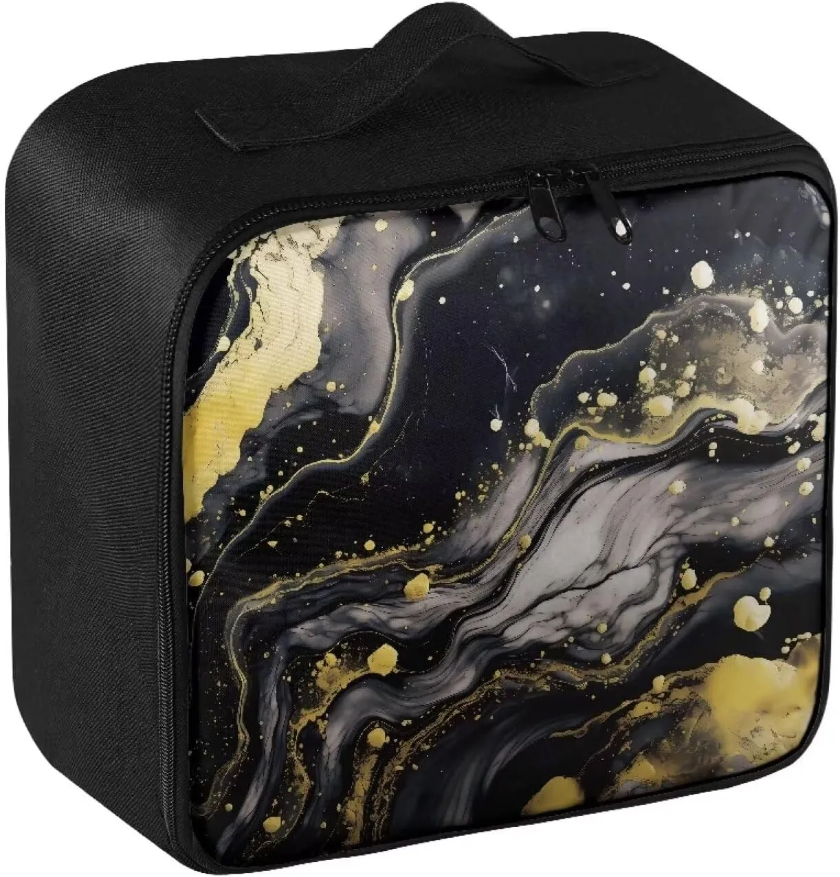 Portable Empty First Aid Bag Kit Black Marble Empty Emergency Trauma Kit Organizer Bag Medical Storage Bag Survival Pouch Bag for Camping Hiking Home Travel First Aid Pouch