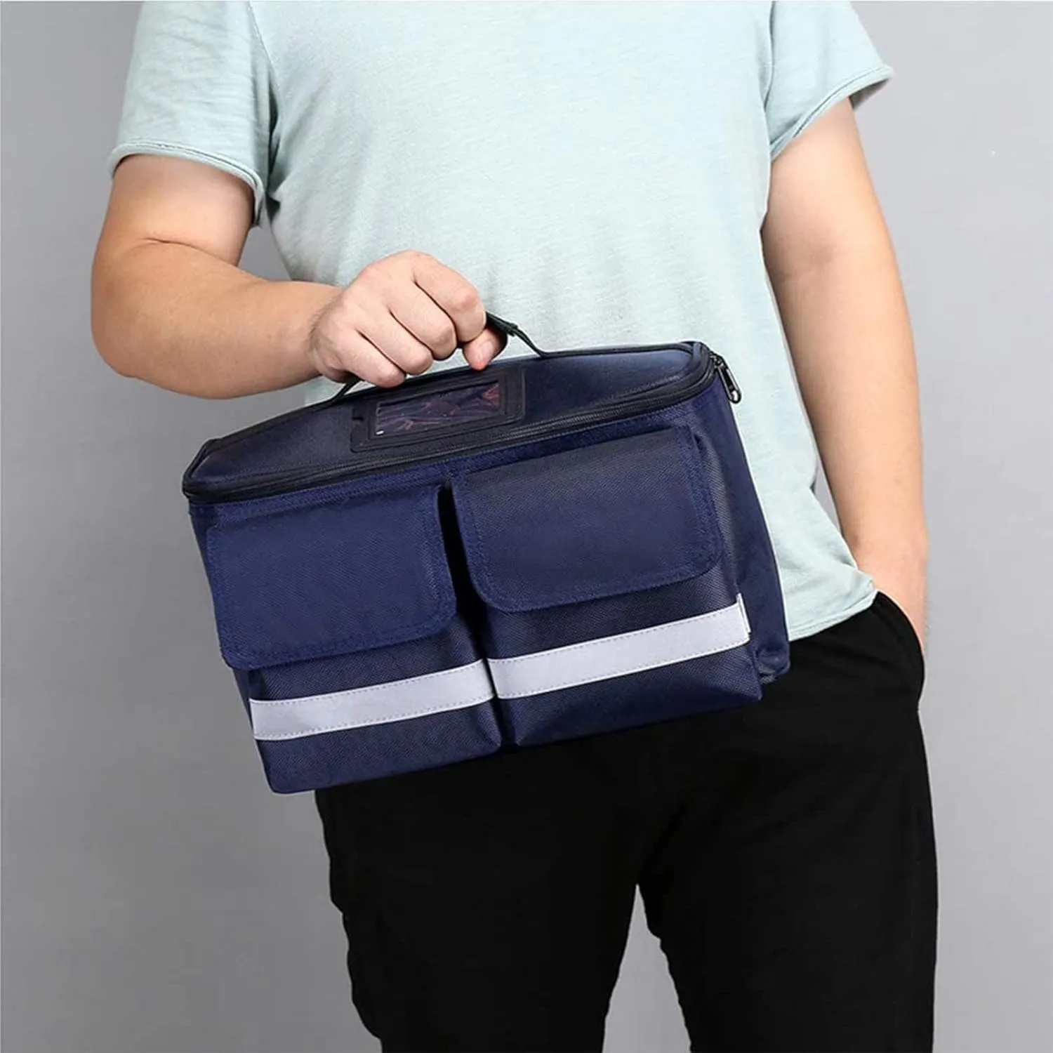 Portable First Aid Bag,High Capacity Family Medicine Kit, Waterproof Travel First Aid Kit,with Detachable Shoulder Strap, for Camping, Home HikingRed