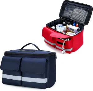 Portable First Aid Bag,High Capacity Family Medicine Kit, Waterproof Travel First Aid Kit,with Detachable Shoulder Strap, for Camping, Home HikingRed
