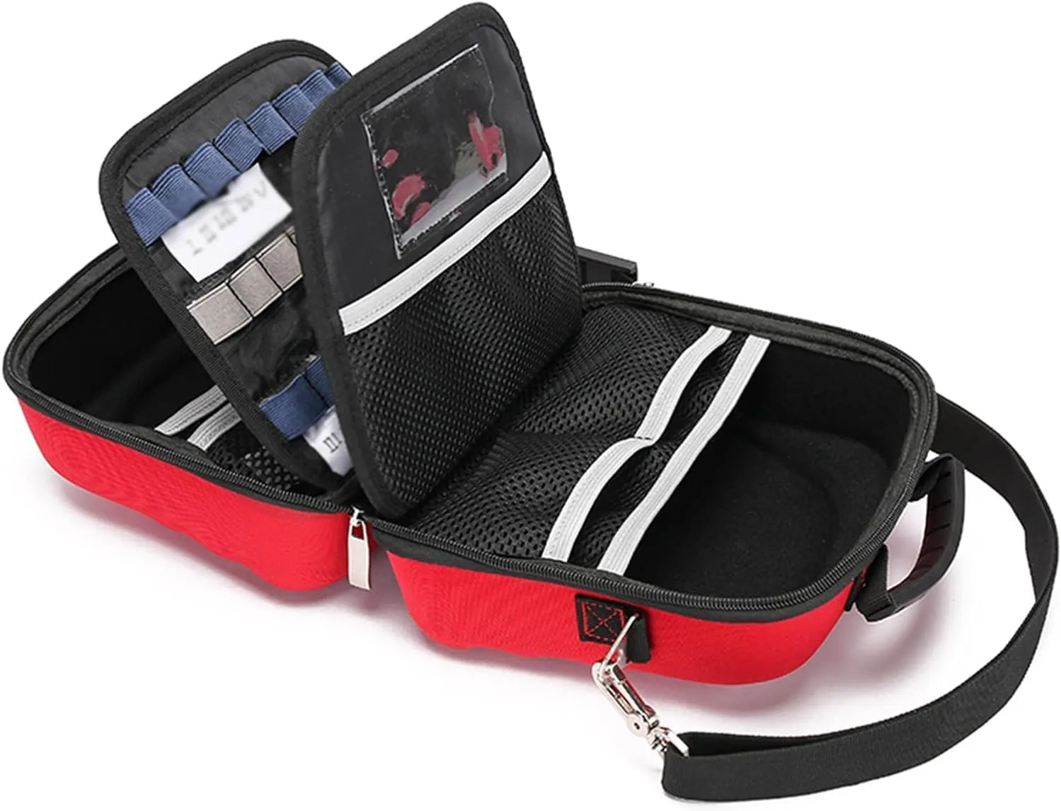 Portable First Aid Kit Empty, Emergency Rescue Bag for Car, Camping, Travel, Hiking, Sport, Home First Aid Essential Box, Waterproof(Red)