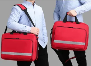 Portable First Aid Kit, Trauma Bag Empty with Multiple Pockets for Home, Office, Car, Outdoors, Boat, Camping & Hiking