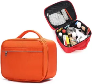 Portable First Aid Kit, Travel Emergency Survival Bag, Lightweight Nurse Tote, High Capacity Oxford Cloth Medical Storage, Red