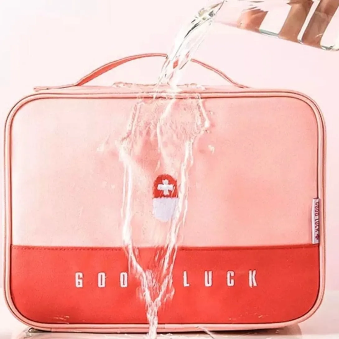 Portable First Aid Medical Kit, Travel Outdoor Camping Useful Mini Medicine Storage Bag, Camping Emergency Survival Bag, Pill Case, Good Luck Kit