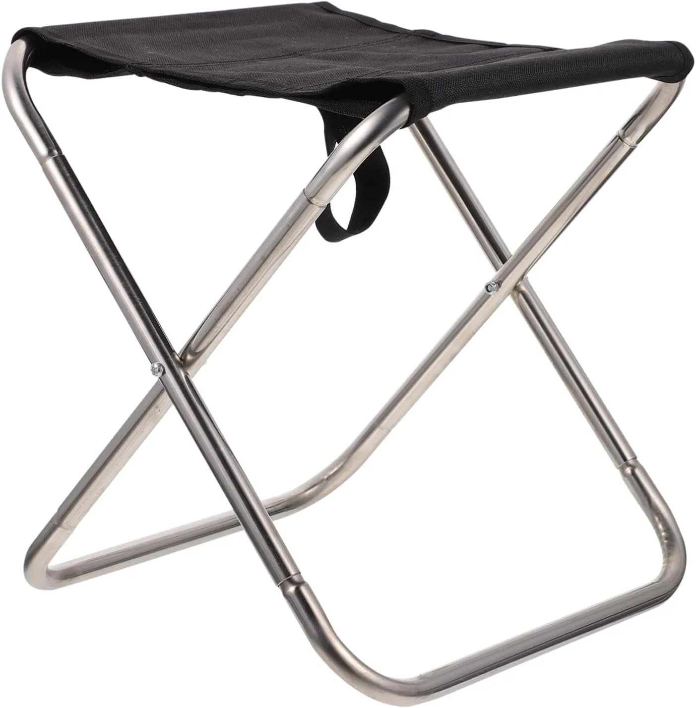 Portable Fishing Chair Padded Camping Stool Oversized High-Back Folding Outdoor Chair Double Seat Stainless Steel Design