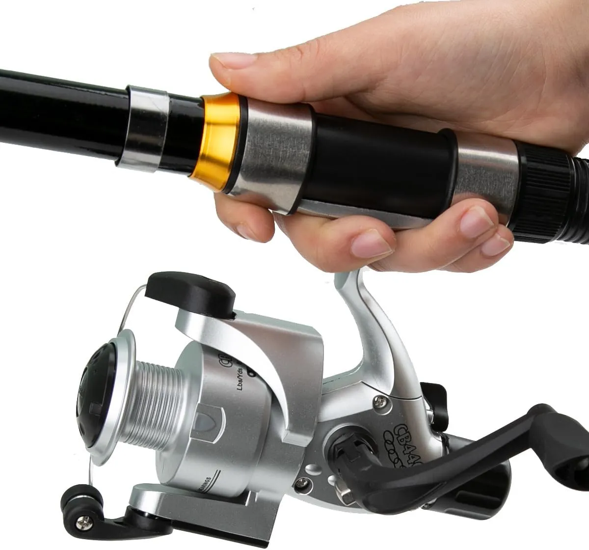 Portable Fishing Rod and Reel Set, Telescopic Casting Rod with Line and Hooks, Saltwater Fishing