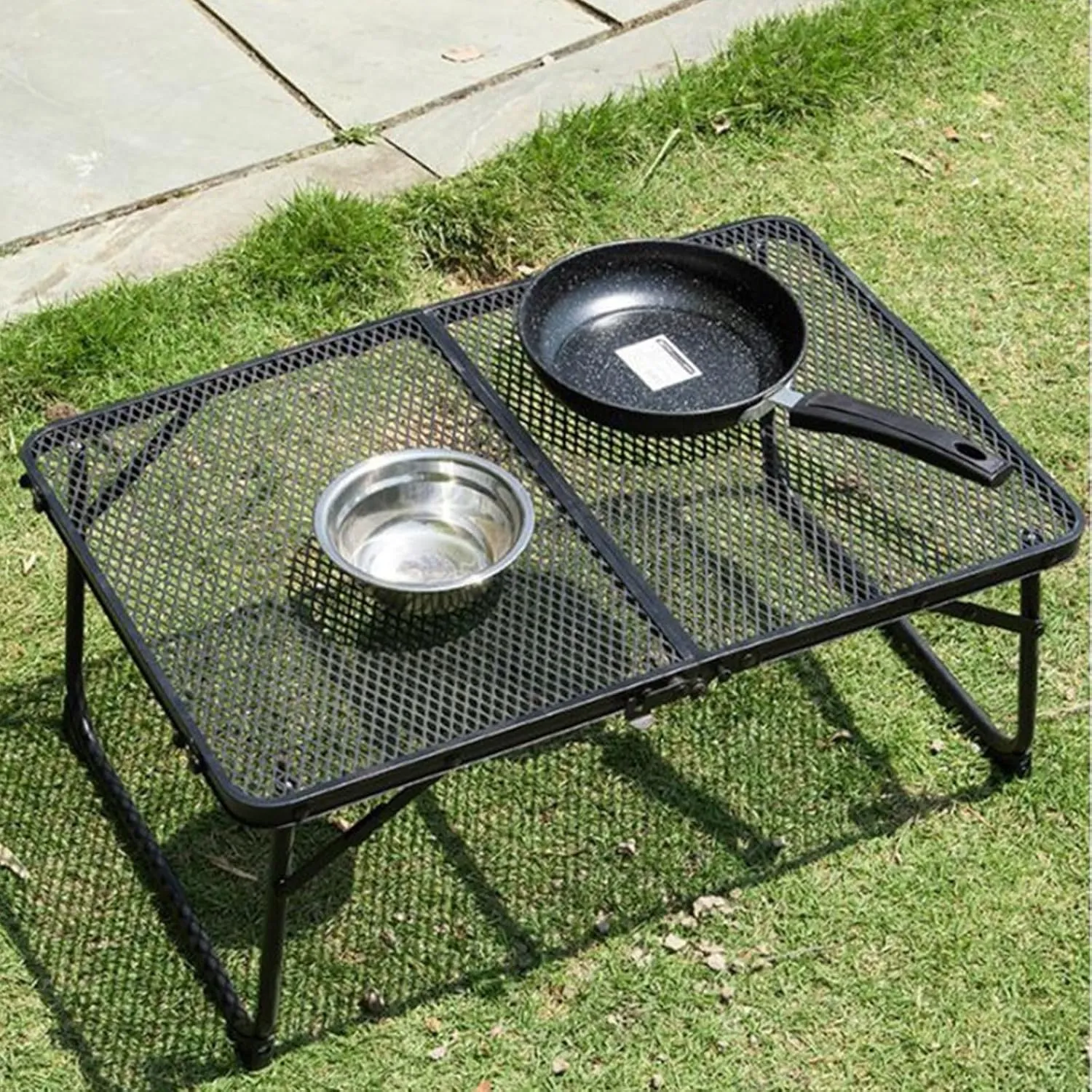 Portable Folding Beach Table Aluminum Frame Camping Table Lightweight Table for Outdoor BBQ