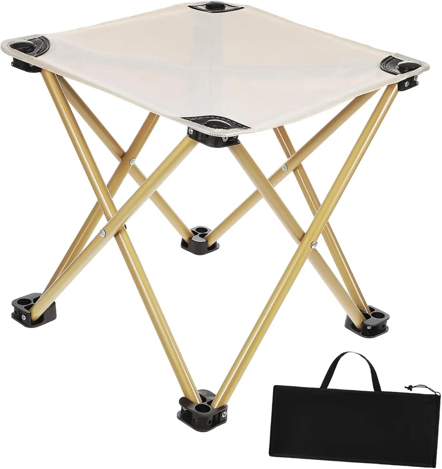 Portable Folding Camp Stool with Carry Bag Lightweight and Heavy-Duty Outdoor Stool for Hiking Picnics and Camping Compact Design for and Transport