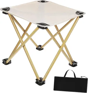 Portable Folding Camp Stool with Carry Bag Lightweight and Heavy-Duty Outdoor Stool for Hiking Picnics and Camping Compact Design for and Transport
