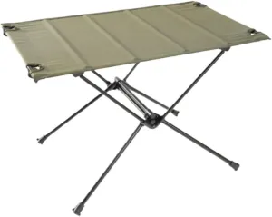 Portable Folding Camping Table, Aluminum Outdoor Table for Travel, Hiking, Picnic, Side Table, 60x40x39.5cm(Green)