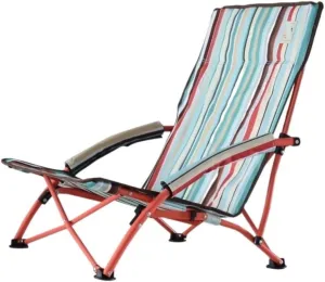 Portable Folding Chair Low Beach Chair Portable Camping and Lounge Travel Outdoor Seat Portable Stool Balcony Home Recliner, Quick Storage Adjustable Folding Chair(B)