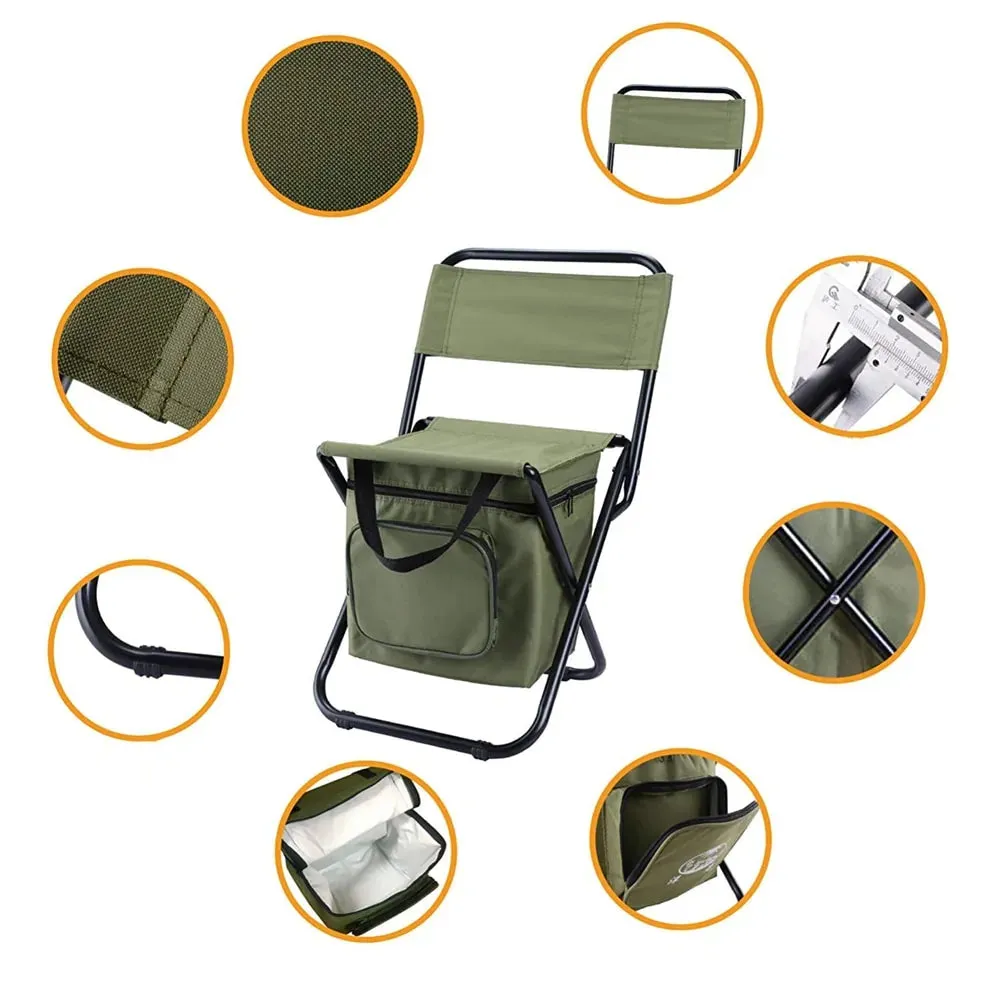Portable Folding Chair With Storage
