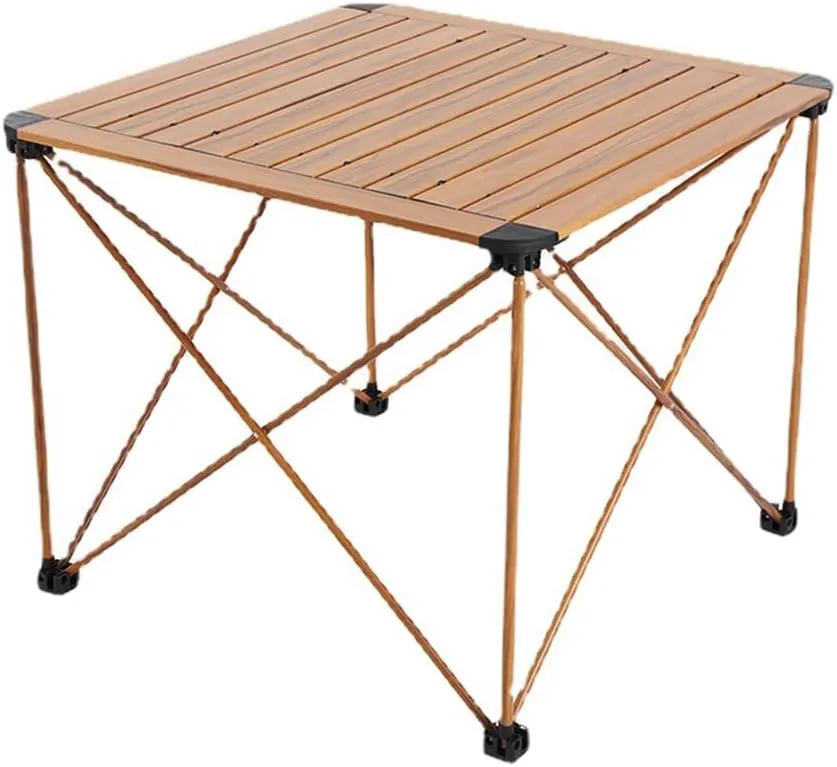Portable Folding Picnic Table Aluminum Roll Up Camping Tables Lightweight Outdoor Activities Side Table