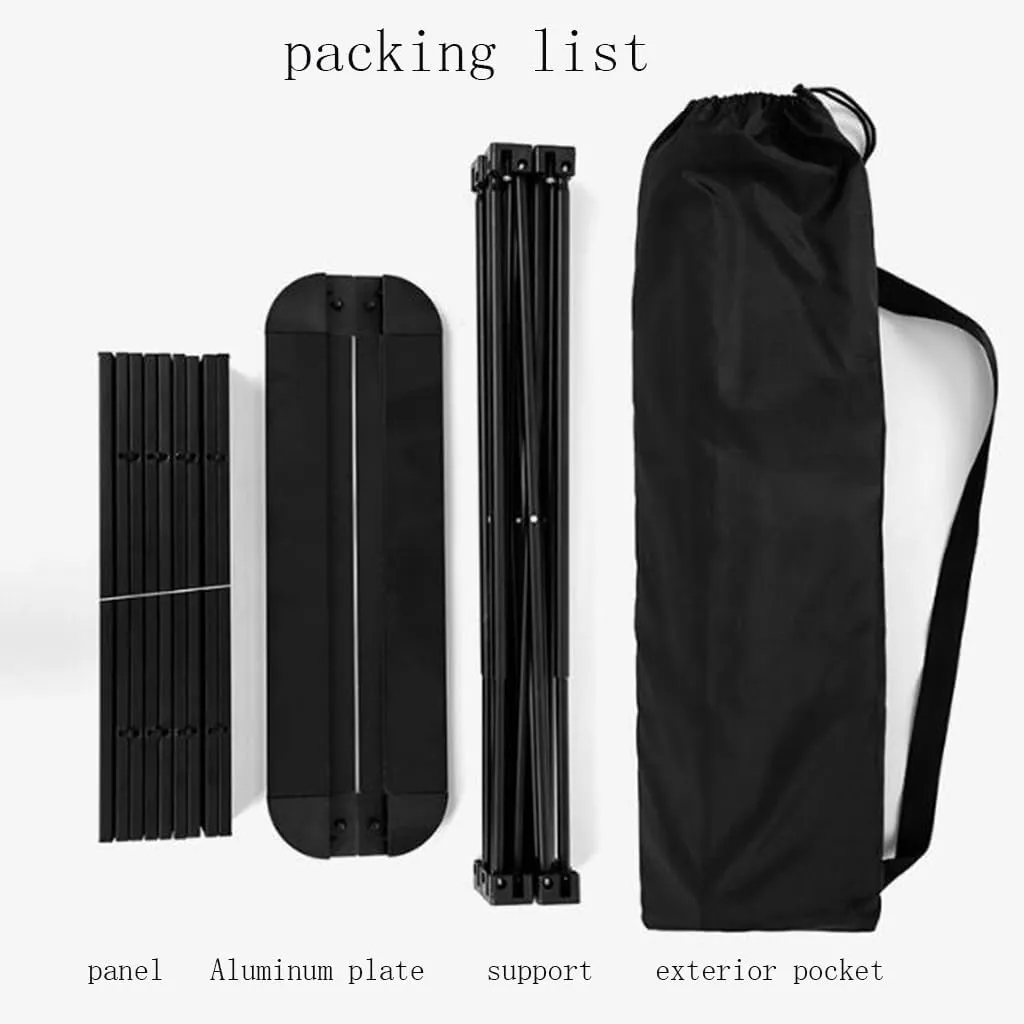 Portable Folding Picnic Table Aluminum Roll Up Camping Tables Lightweight Outdoor Activities Side Table