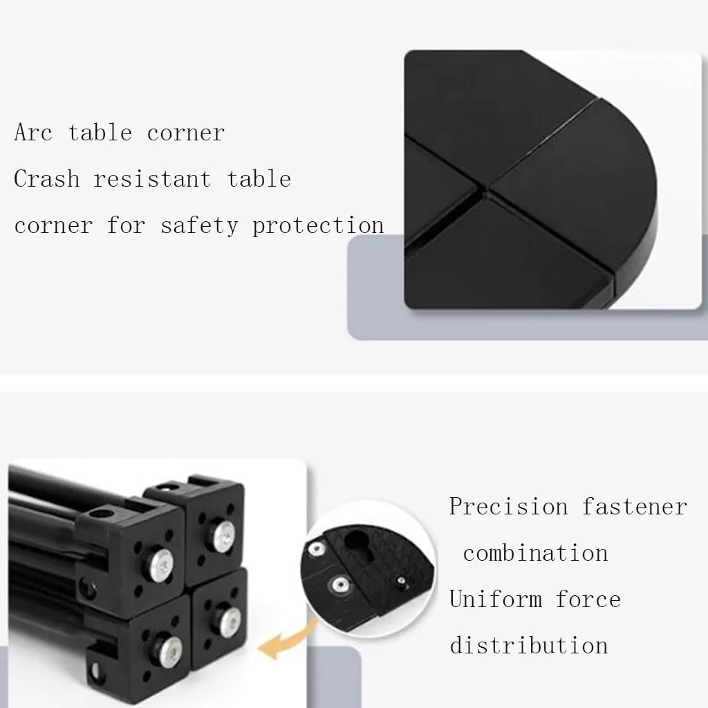 Portable Folding Picnic Table Aluminum Roll Up Camping Tables Lightweight Outdoor Activities Side Table