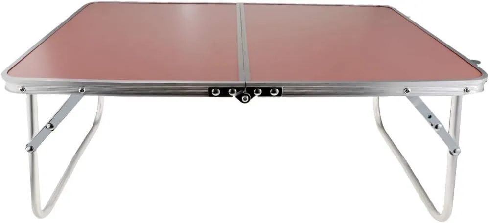 Portable Folding Table Lightweight Aluminum Table for Outdoor Camping, Hiking (Pink)