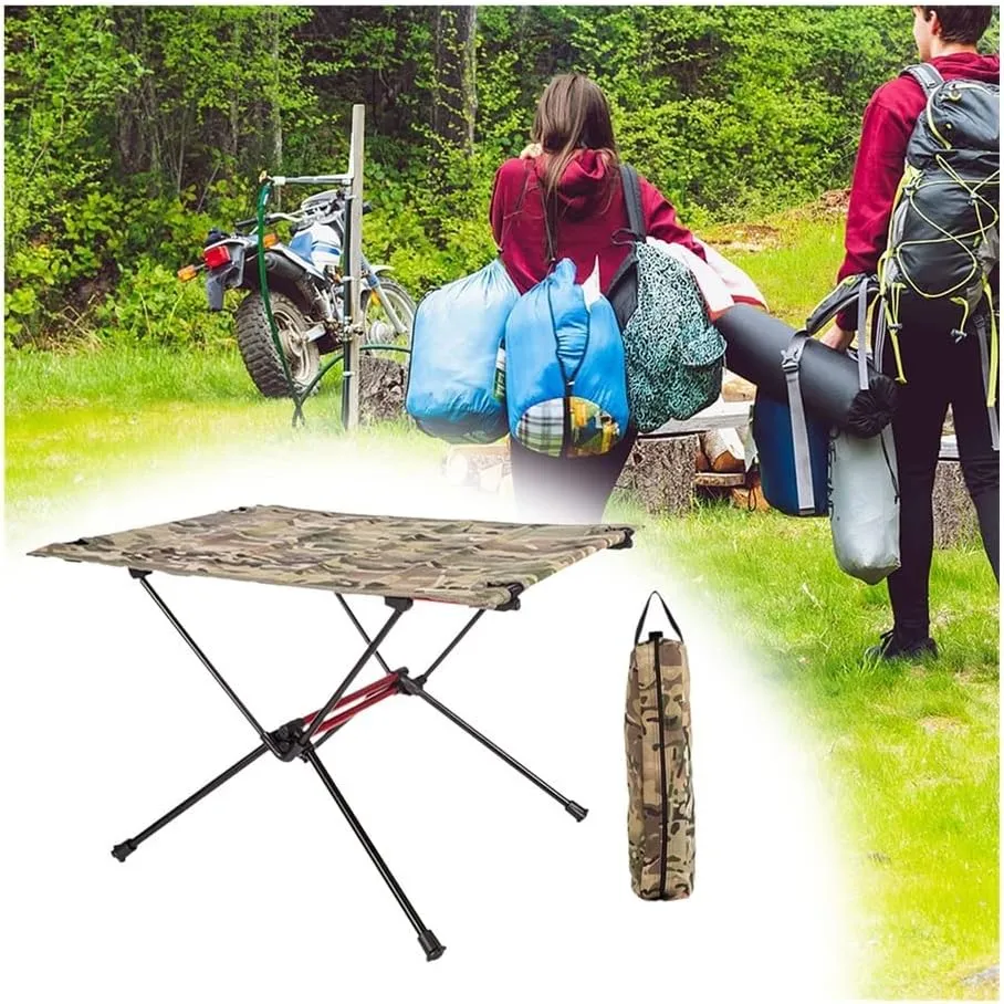 Portable Folding Table，Camping Table, Foldable Lightweight Camping Table, Compact Folding Table/(Blcak)/59X40X39.5Cm