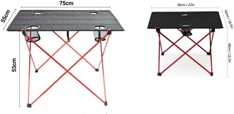 Portable Folding Table，Folding Table, Portable Table, Adjustable Folding Table, Portable Outdoor Side Table, Lightweight Camping Table, Suitable for Camping, Coffee and Travel/B/75X55X53Cm
