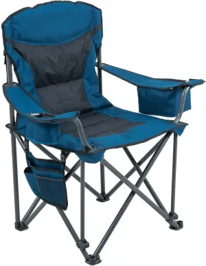 Portable Oversized Camping Chair, Folding Camp Chairs for Adults, Arm Lawn Chair with Cup Holder and Cooler Bag, Beach Chair with Lumbar Back Support 500 LBS for Outdoor