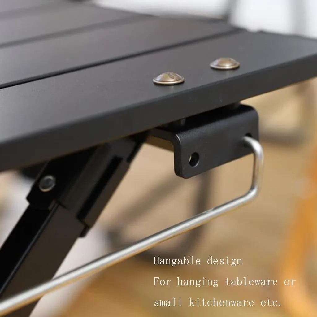 Portable Picnic Table Waterproof Aluminum Folding Picnic Table Lightweight Roll-up Camping Table