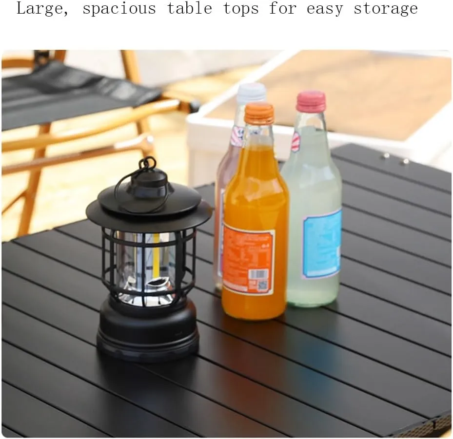 Portable Picnic Table Waterproof Aluminum Folding Picnic Table Lightweight Roll-up Camping Table
