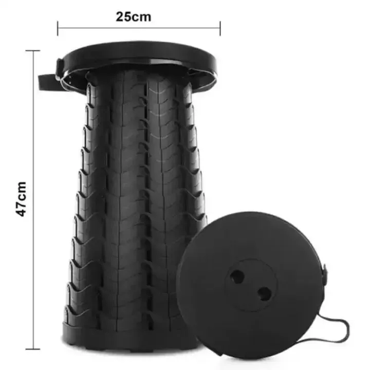 Portable Retractable Folding Stool Chair Carry Anywhere.