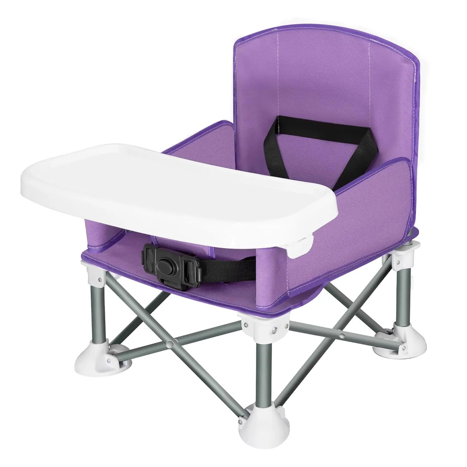 Portable Toddler Booster Seat - Easy-Fold Eating Lawn Camping Chair for Indoor and Outdoor Adventures (Purple-B)