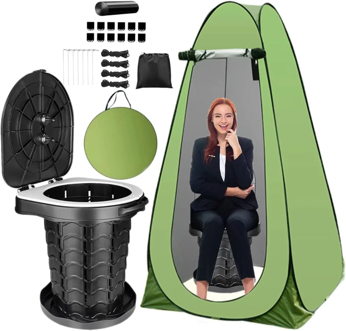 Portable Toilet Tent Kit Camping Outdoor