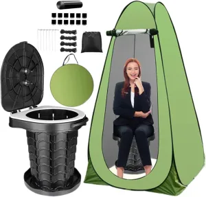 Portable Toilet Tent Kit Camping Outdoor