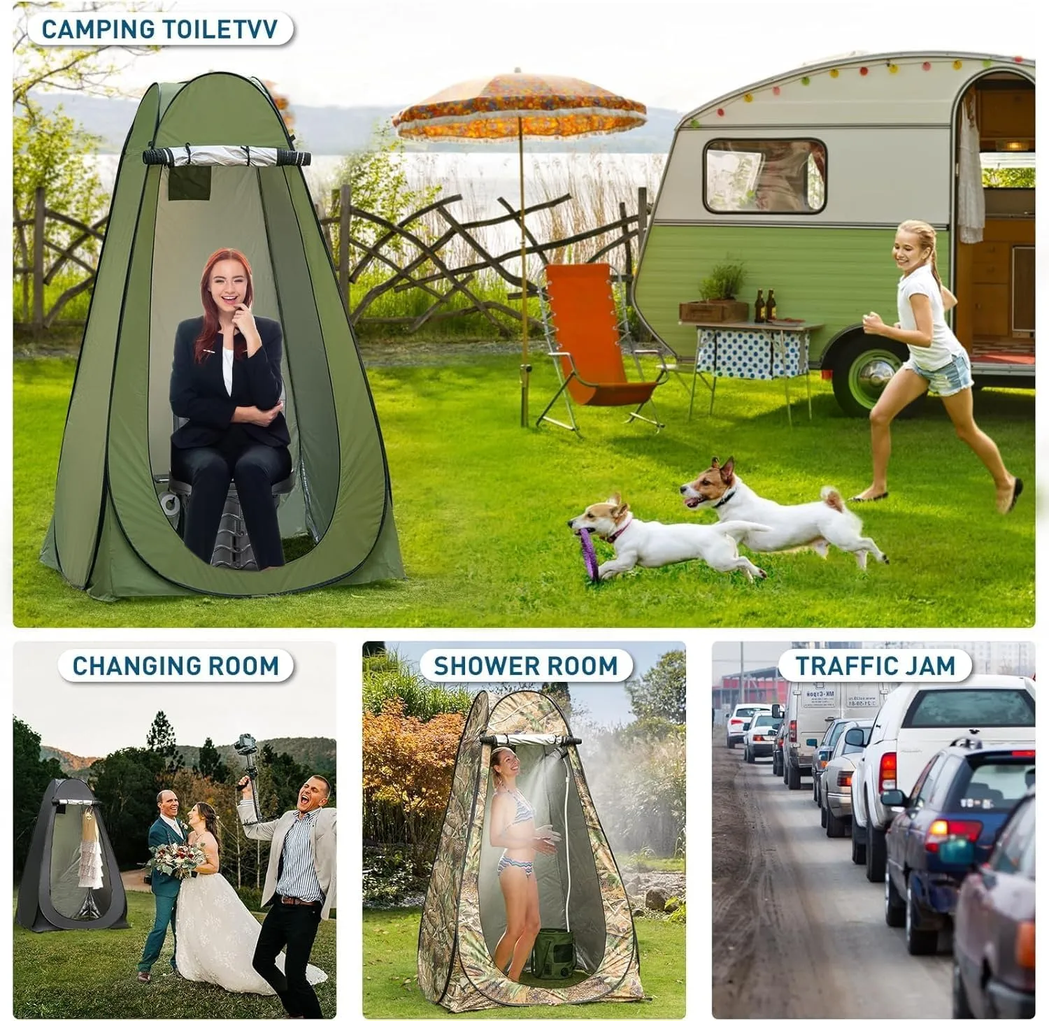 Portable Toilet Tent Kit Camping Outdoor