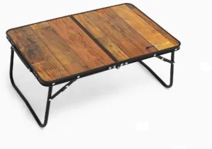 Portable Ultralight Outdoor Folding Table Fashionable Wood Grain Design Camping Table Barbecue Table Aluminum Alloy Picnic Table Suitable for Outdoor Picnic Barbecue Camping