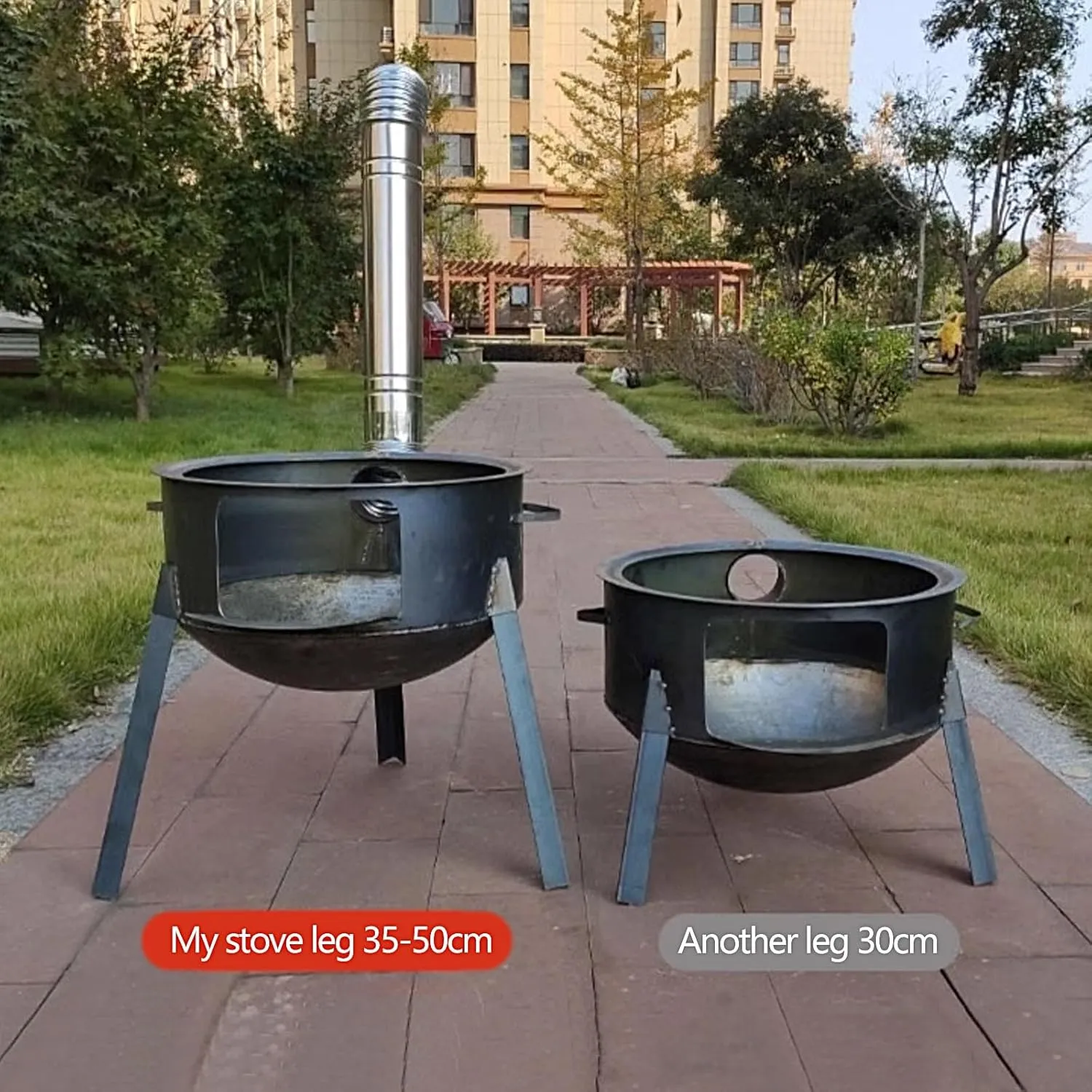 Portable Wood Stove for Camping, Portable Camping Stove with Chimney Pipe, 2.7mm Thickened Steel Plate, Camp Stove for Cooking Camping Tent Hiking Fishing(52 * 50cm)