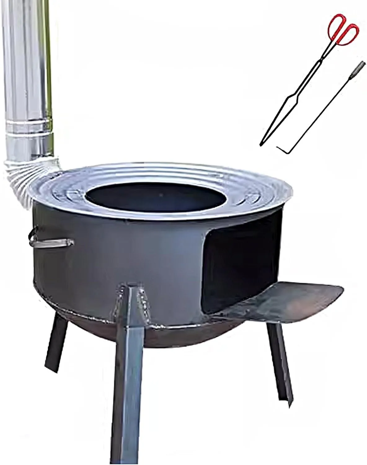 Portable Wood Stove for Camping, Portable Camping Stove with Chimney Pipe, 2.7mm Thickened Steel Plate, Camp Stove for Cooking Camping Tent Hiking Fishing(52 * 50cm)