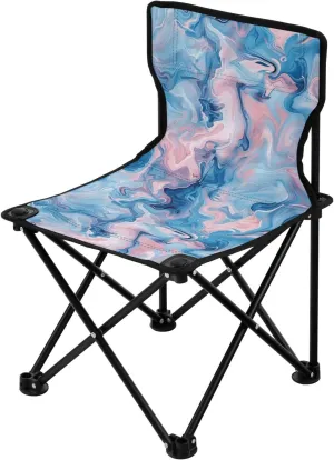 Powder Blue Dreams Packable Backpack Chairs for Adults Lightweight Ultralight Camp Chair with Carrying Bag Outdoor Chair for Lawn Lawn