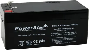 PowerStar 12V 3.3ah Battery for DriveMotion SB1235 12V 3.2Ah F1 Battery