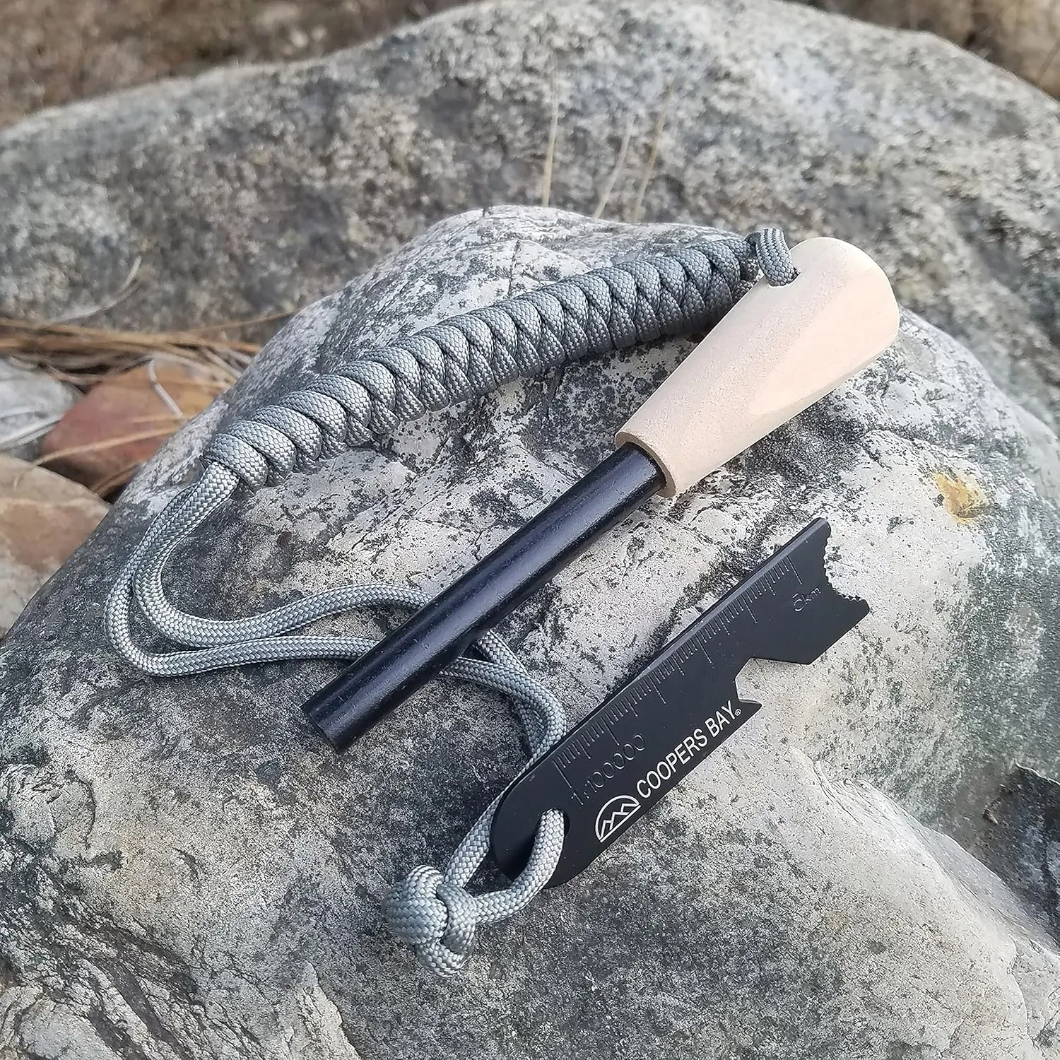 Premium Ferro Rod Fire Starter Kit | Includes Large 1/2" Ferro Rod, Tinder, Custom Carry Pouch