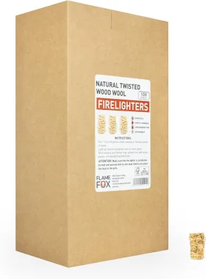 Premium Fire Starters for Fireplace I Campfires I Indoor and Outdoor I Woodstoves, BBQ, Grill, Pit & Charcoal Starter (100)