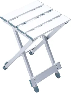 PRETYZOOM 1Pc Portable Aluminum Folding Stool for Camping Fishing Outdoor Activities Lightweight Strong Load Bearing Capacity Compact Design for and Carrying