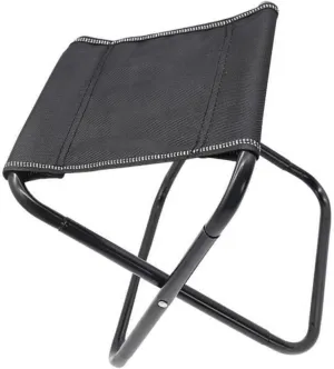 PRETYZOOM Portable Folding Stool Chairs Outdoor Stool Folding Camp Stool Camping Stool Foldable Stool Folding Stools for Adults Portable Camping Chair Portable Chair Small Chair Black Steel
