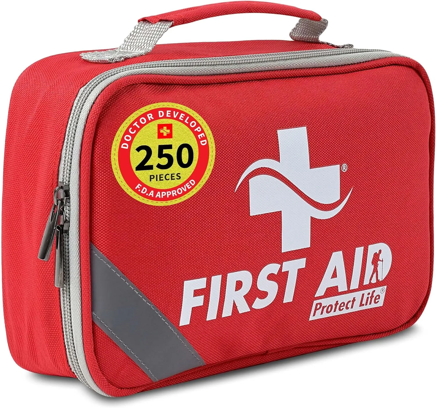 Protect Life First Aid Kit for Home/Business, HSA/FSA Eligible Emergency Kit - Medical First Aid Kit - Camping First Aid Kit Hiking - 250pcs